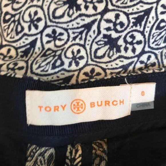 Tory Burch 0 black white high rise work pant - Picture 4 of 7